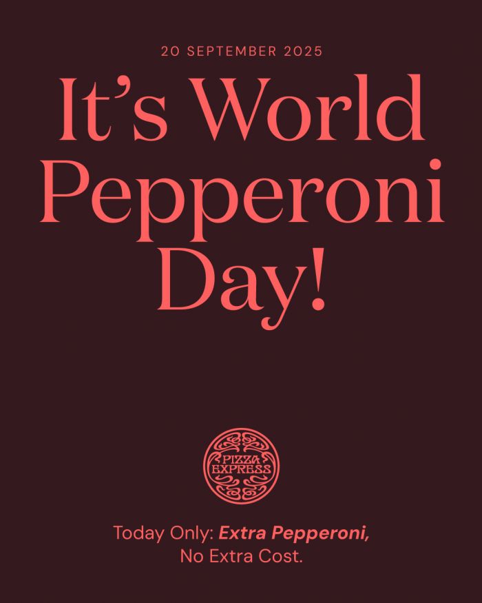 Pizza Express World Pepperoni Day Promotion: Free Extra Pepperoni (20 Sep 2025) Pizza Express World Pepperoni Day Promotion: Free Extra Pepperoni (20 Sep 2025)