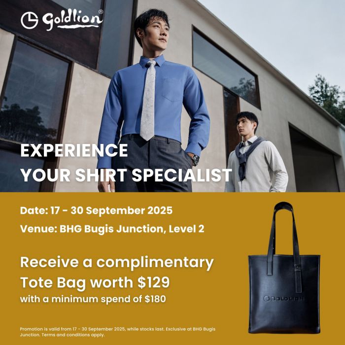 BHG Goldlion Sale: Complimentary Tote Bag Promotion (17–30 Sep 2025) BHG Goldlion Sale: Complimentary Tote Bag Promotion (17–30 Sep 2025)