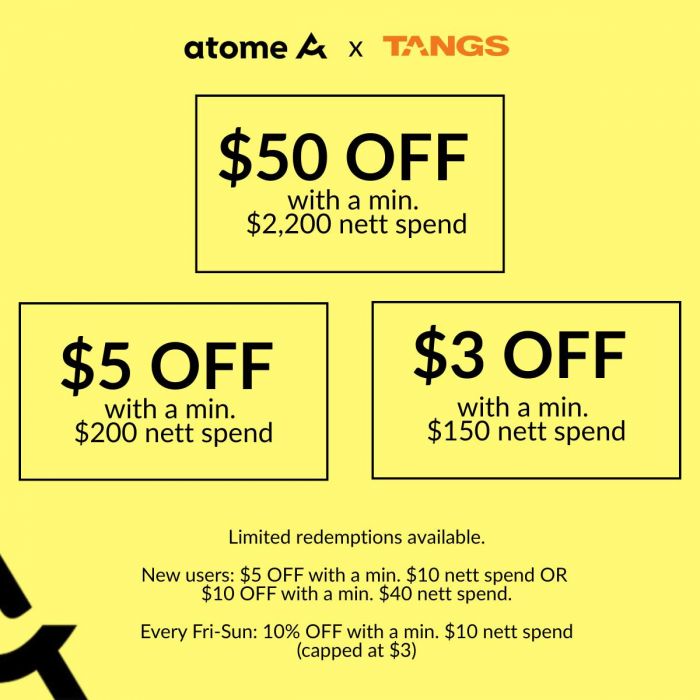 TANGS Atome Pay-Day Promotion TANGS Atome Pay-Day Promotion