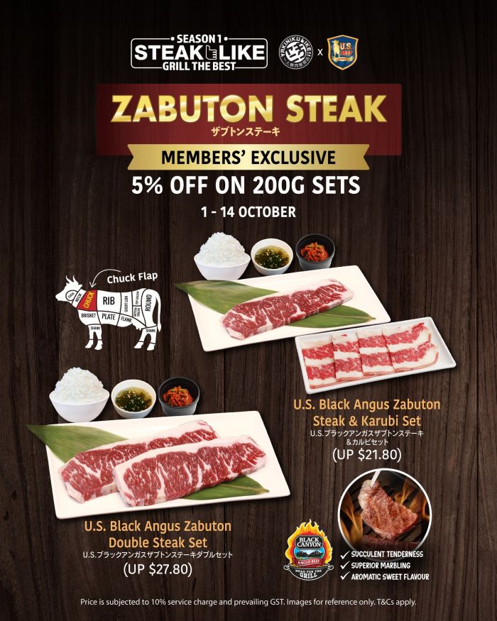Yakiniku LIKE Zabuton Steak Sets Members Promotion (1-14 Oct 2025) Yakiniku LIKE Zabuton Steak Sets Members Promotion (1-14 Oct 2025)