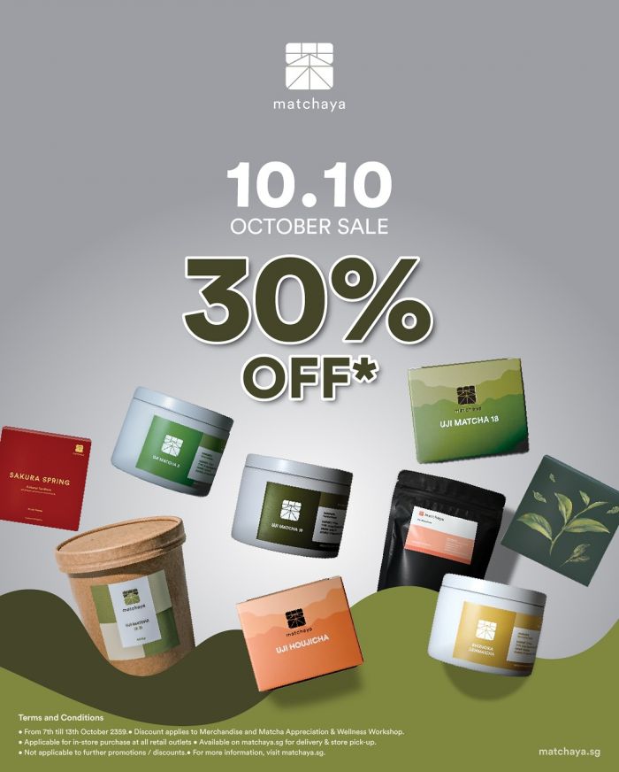 Matchaya 10.10 October Sale: 30% Off Merchandise & Workshops (7–13 Oct 2025) Matchaya 10.10 October Sale: 30% Off Merchandise & Workshops (7–13 Oct 2025)