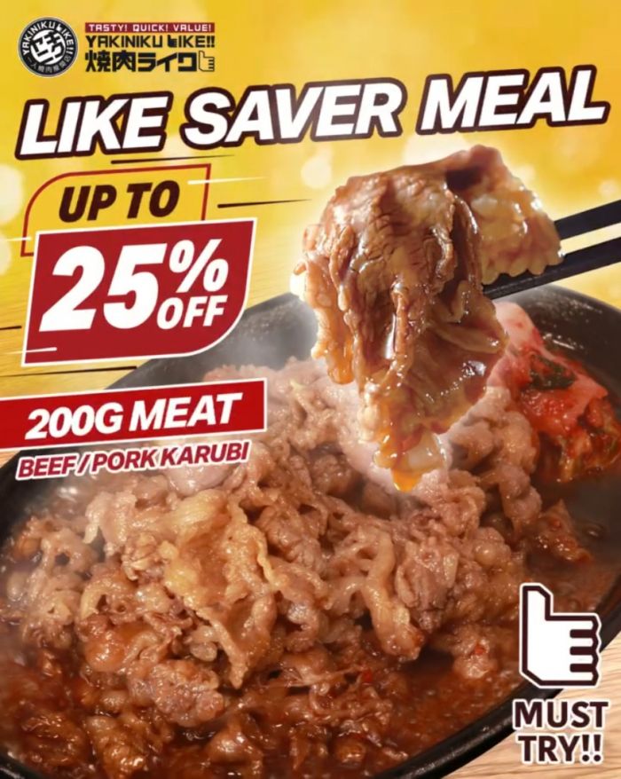 Yakiniku Like Saver Meal: Up to 25% Off Beef & Pork Karubi Sets with Free Flow Rice Yakiniku Like Saver Meal: Up to 25% Off Beef & Pork Karubi Sets with Free Flow Rice