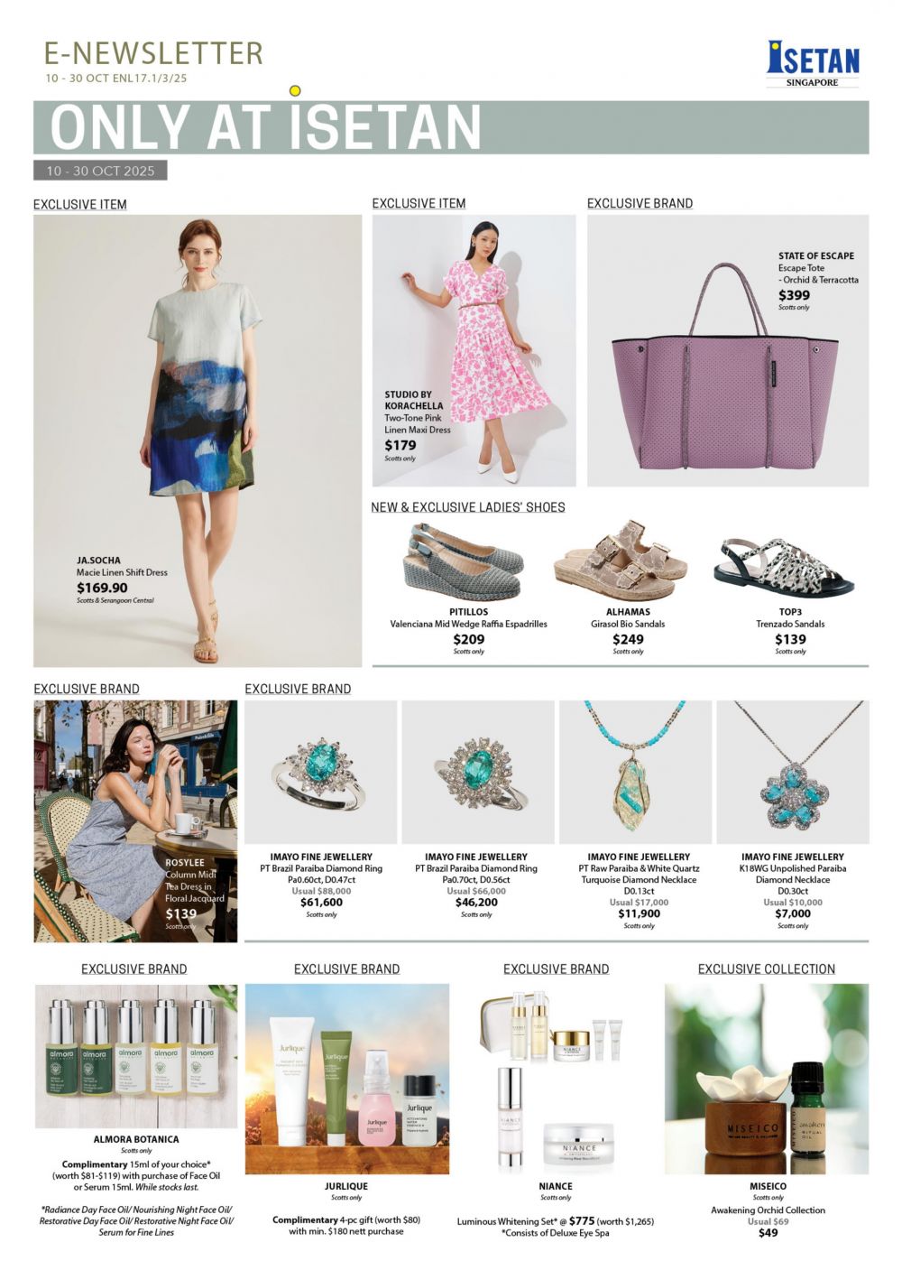 Isetan Sale: Exclusive Fashion, Jewellery & Home Deals (10–30 Oct 2025) Isetan Sale: Exclusive Fashion, Jewellery & Home Deals (10–30 Oct 2025)