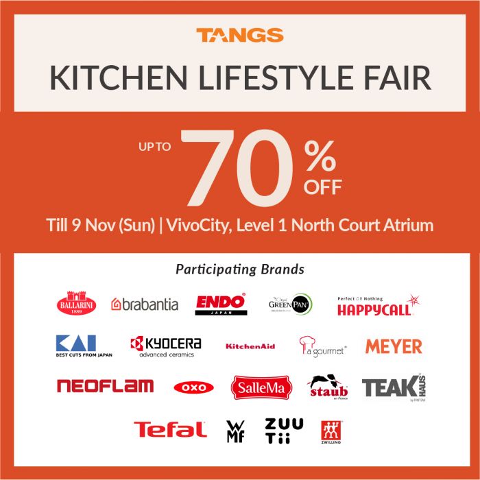 TANGS Kitchen Lifestyle Fair: Up to 70% Off Cookware & Appliances (Till 9 Nov 2025) TANGS Kitchen Lifestyle Fair: Up to 70% Off Cookware & Appliances (Till 9 Nov 2025)