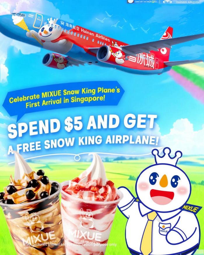 Mixue Promotion: Spend $5 and Get a Free Snow King Airplane Mixue Promotion: Spend $5 and Get a Free Snow King Airplane