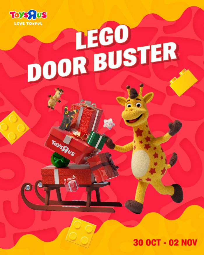 Toys R Us LEGO Doorbuster Promotion: 30% OFF Selected LEGO Sets (30 Oct – 2 Nov 2025) Toys R Us LEGO Doorbuster Promotion: 30% OFF Selected LEGO Sets (30 Oct – 2 Nov 2025)