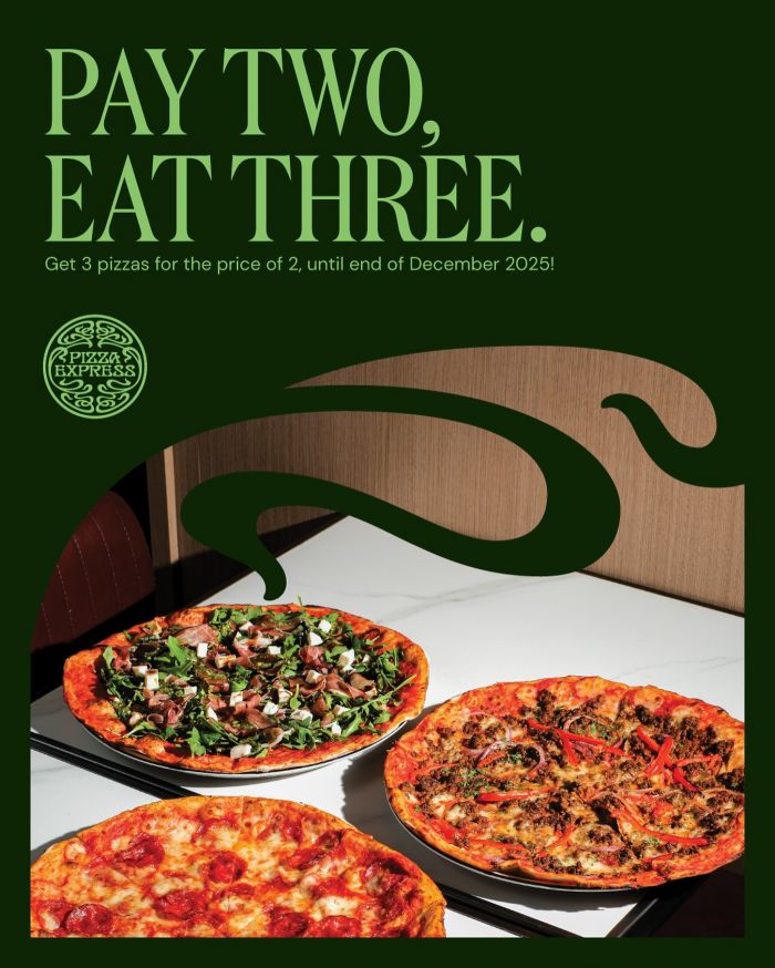 Pizza Express Pay Two, Eat Three Promotion Pizza Express Pay Two, Eat Three Promotion