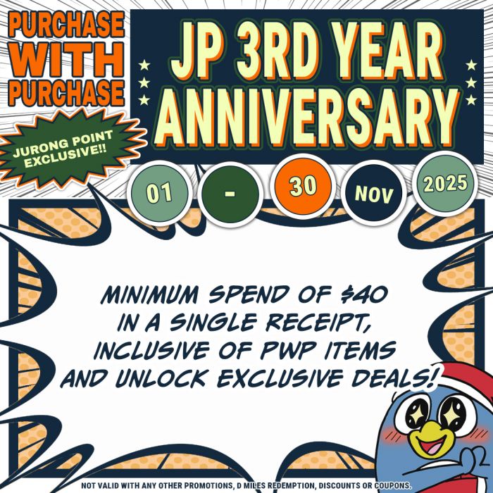 Don Don Donki Jurong Point 3rd Anniversary Promotion: Up to 50% Off Skincare, Haircare & Groceries (1–30 Nov 2025) Don Don Donki Jurong Point 3rd Anniversary Promotion: Up to 50% Off Skincare, Haircare & Groceries (1–30 Nov 2025)