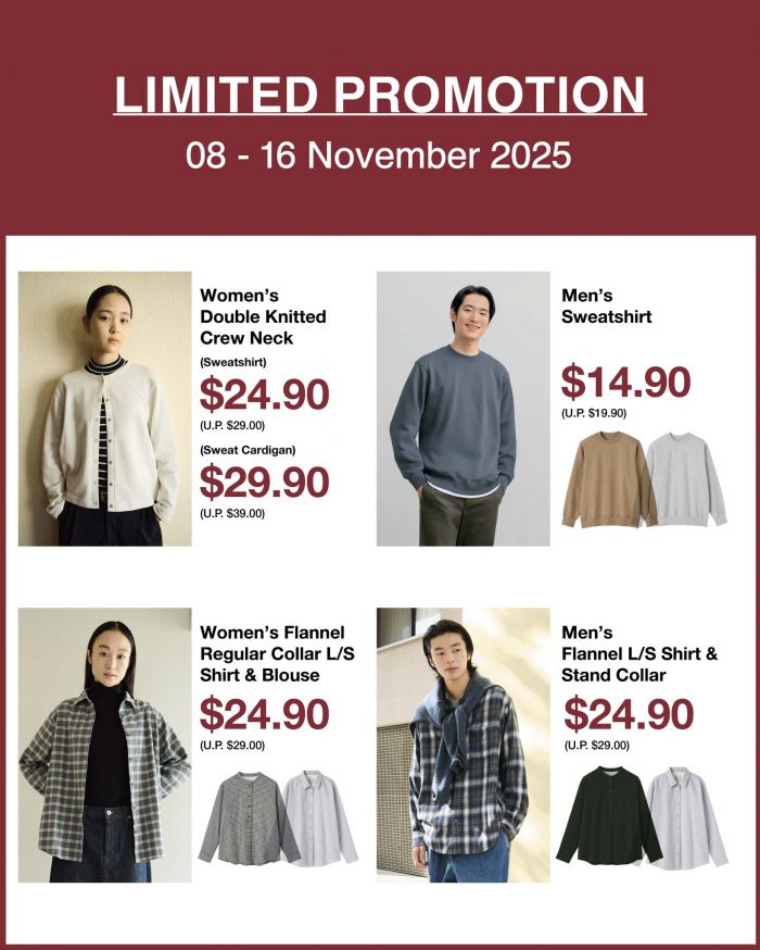 MUJI November Limited Promotion: Clothing & Skincare Offers (8–16 Nov 2025) MUJI November Limited Promotion: Clothing & Skincare Offers (8–16 Nov 2025)