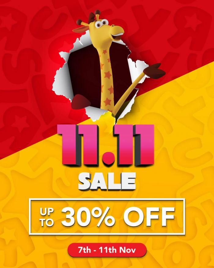 Toys R Us 11.11 Sale: Up to 30% Off Selected Toys (7–11 Nov 2025) Toys R Us 11.11 Sale: Up to 30% Off Selected Toys (7–11 Nov 2025)