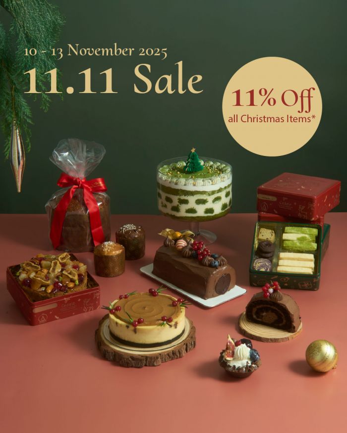 Cedele 11.11 Sale: 11% Off All Christmas Items (10–13 Nov 2025) Cedele 11.11 Sale: 11% Off All Christmas Items (10–13 Nov 2025)
