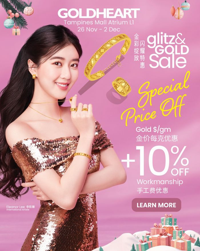 Goldheart Glitz & Gold Sale: Special Price Off & Up to 70% Off (26 Nov – 2 Dec 2025) Goldheart Glitz & Gold Sale: Special Price Off & Up to 70% Off (26 Nov – 2 Dec 2025)