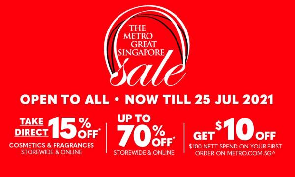 Metro Beauty Great Singapore Sale (valid until 25 Jul 2021) Metro Beauty Great Singapore Sale (valid until 25 Jul 2021)