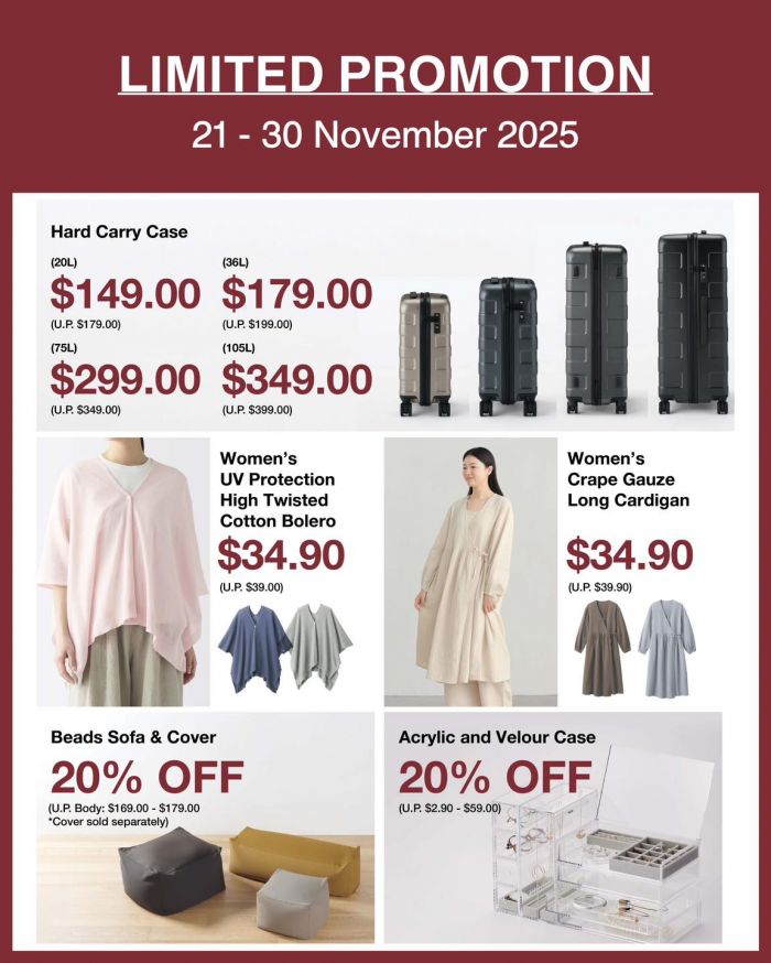 MUJI November Limited Promotions (21-30 November 2025) MUJI November Limited Promotions (21-30 November 2025)