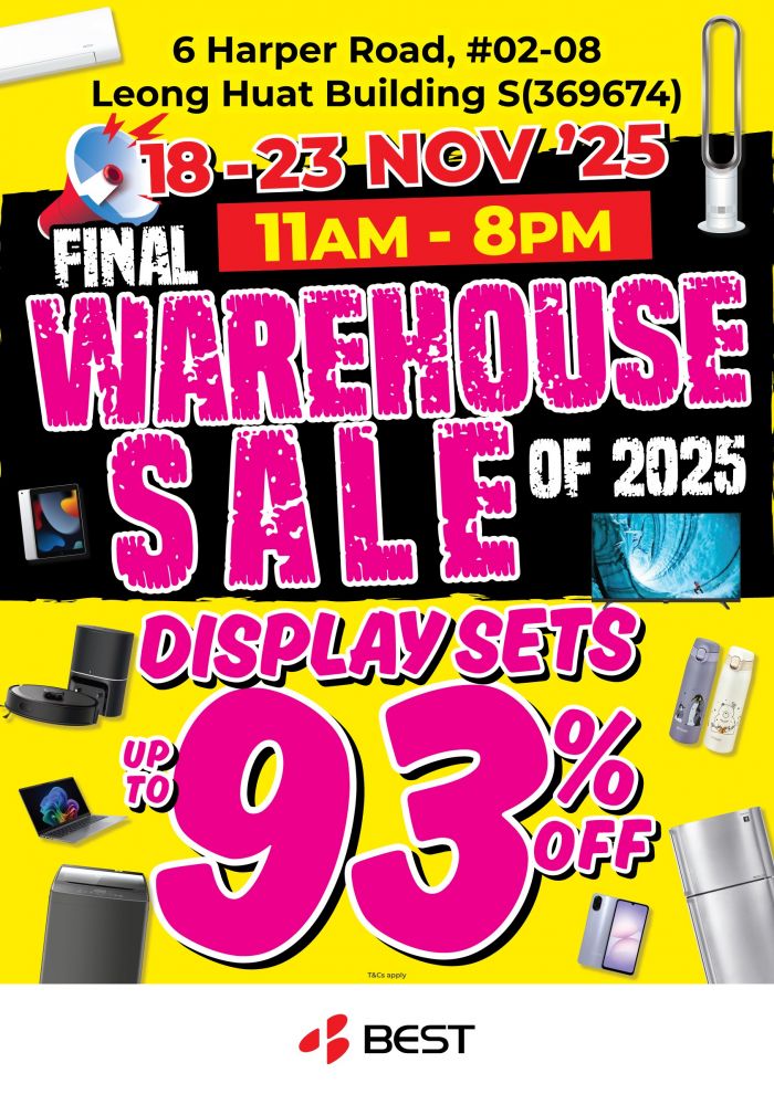 BEST Denki Final Warehouse Sale (18-23 November 2025) BEST Denki Final Warehouse Sale (18-23 November 2025)