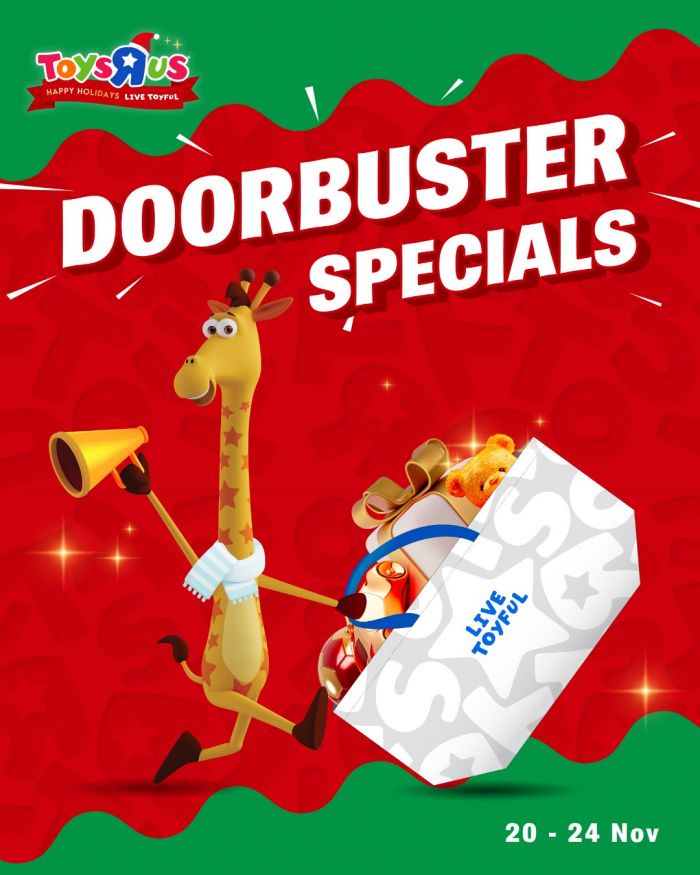 Toys R Us Doorbuster Promotion: Up to 40% Off Selected Products (20–24 November 2025) Toys R Us Doorbuster Promotion: Up to 40% Off Selected Products (20–24 November 2025)