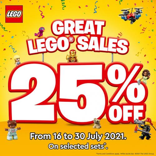 OG Great LEGO Sales 25% OFF (16 Jul 2021 - 30 Jul 2021) OG Great LEGO Sales 25% OFF (16 Jul 2021 - 30 Jul 2021)