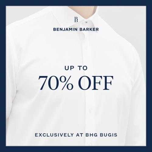 BHG Benjamin Barker Sale Up To 70% OFF (valid until 21 Jul 2021) BHG Benjamin Barker Sale Up To 70% OFF (valid until 21 Jul 2021)