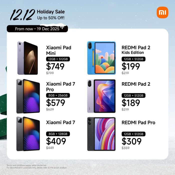 Xiaomi 12.12 Sale Up To 50% OFF (until 19 Dec 2025) Xiaomi 12.12 Sale Up To 50% OFF (until 19 Dec 2025)