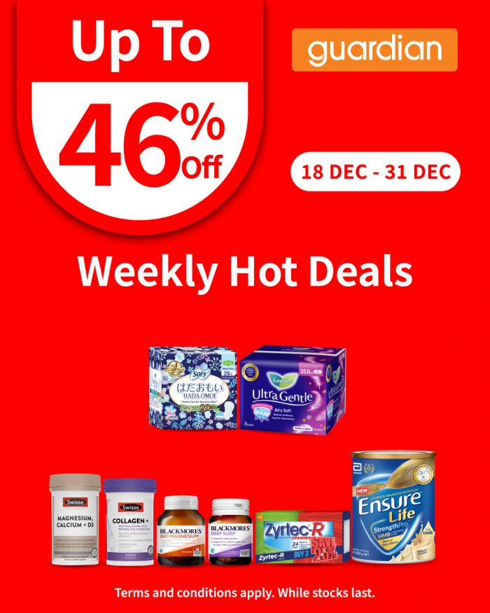 Guardian Weekly Hot Deals Promotion: Health & Wellness Savings (18–31 Dec 2025) Guardian Weekly Hot Deals Promotion: Health & Wellness Savings (18–31 Dec 2025)