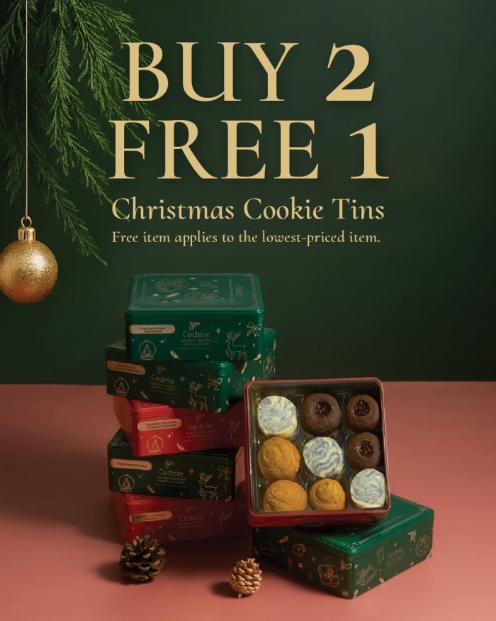 Cedele Christmas Special: Buy 2 Get 1 FREE Christmas Cookie Tins (From 22 Dec 2025) Cedele Christmas Special: Buy 2 Get 1 FREE Christmas Cookie Tins (From 22 Dec 2025)