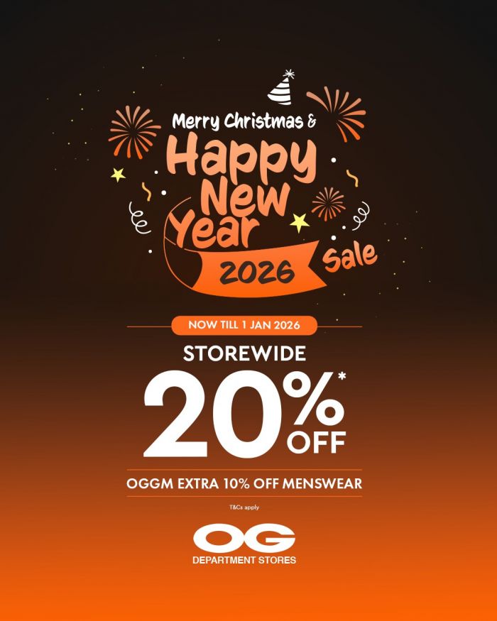 OG Christmas & New Year Sale: Storewide 20% OFF Fashion & Home Essentials (until 1 Jan 2026) OG Christmas & New Year Sale: Storewide 20% OFF Fashion & Home Essentials (until 1 Jan 2026)