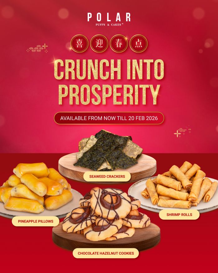 Polar Puffs & Cakes CNY Festive Snacks: Pineapple Pillows & Shrimp Rolls (Until 20 Feb 2026) Polar Puffs & Cakes CNY Festive Snacks: Pineapple Pillows & Shrimp Rolls (Until 20 Feb 2026)