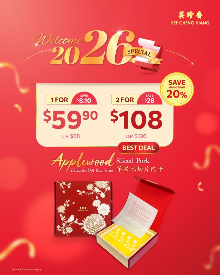 Bee Cheng Hiang New Year Promo: Save Over 20% on Applewood & Mini EZ (Until 1 Jan 2026) Bee Cheng Hiang New Year Promo: Save Over 20% on Applewood & Mini EZ (Until 1 Jan 2026)