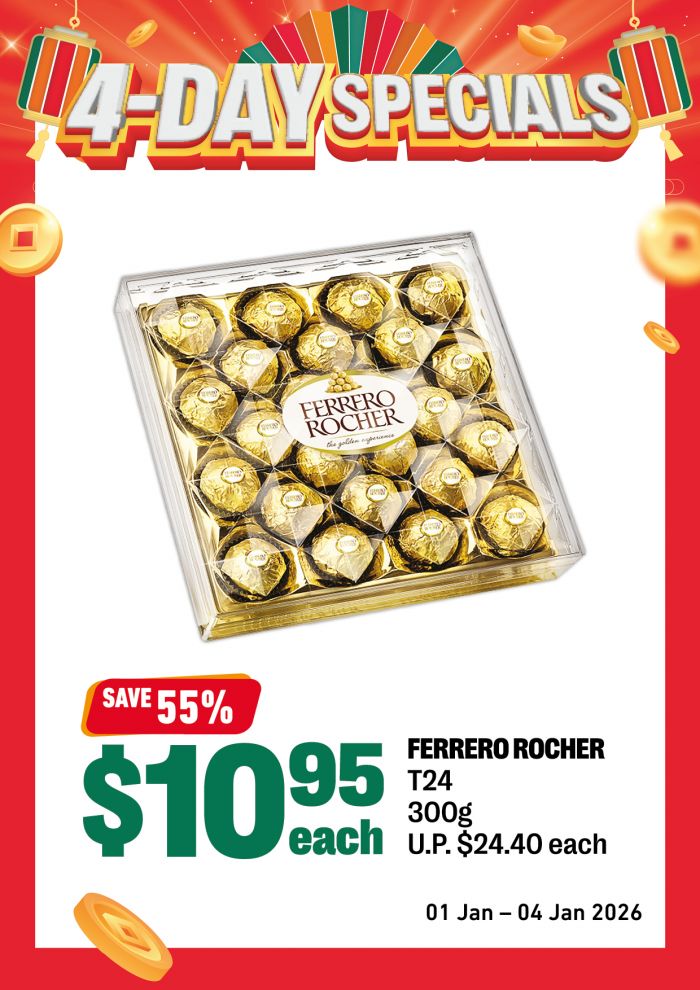 7-Eleven 4-Day Special: Ferrero Rocher $10.95 & Free Shinchan Mug (1-4 Jan 2026) 7-Eleven 4-Day Special: Ferrero Rocher $10.95 & Free Shinchan Mug (1-4 Jan 2026)