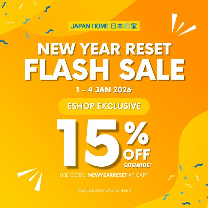 Japan Home New Year Sale: 15% OFF Sitewide Promo Code (1-4 Jan 2026) Japan Home New Year Sale: 15% OFF Sitewide Promo Code (1-4 Jan 2026)