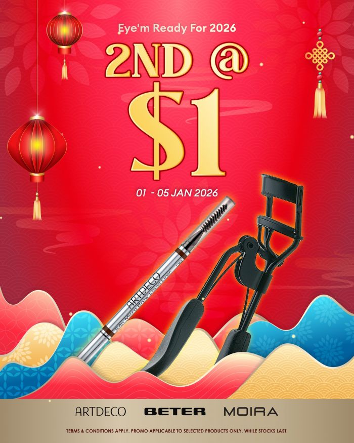 Sasa Buy 2nd for $1 on All Eye Makeup and Accessories Promotion (1-5 Jan 2026) Sasa Buy 2nd for $1 on All Eye Makeup and Accessories Promotion (1-5 Jan 2026)