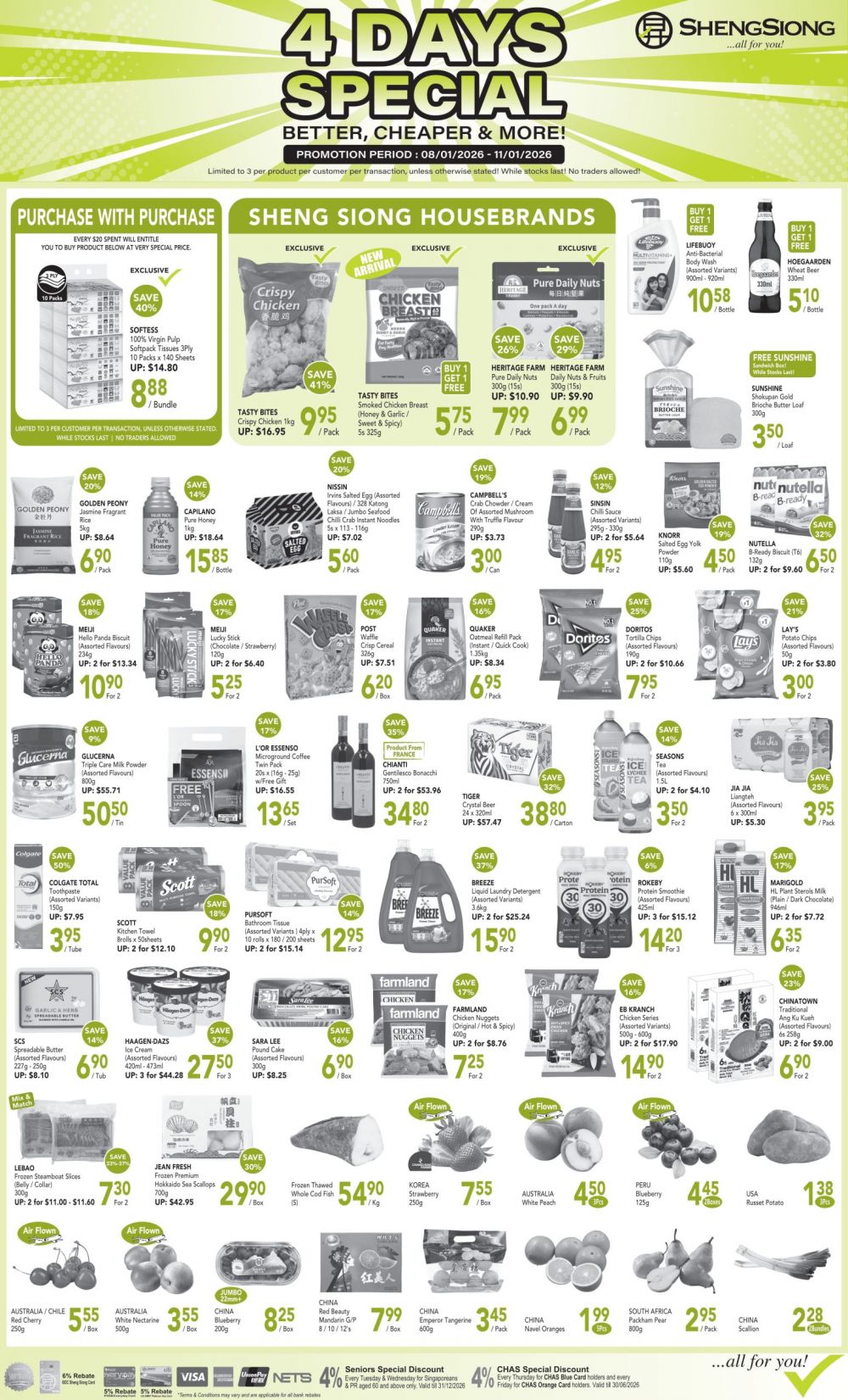 Sheng Siong 4 Days Special: Buy 1 Get 1 Free Deals (8-11 Jan 2026) Sheng Siong 4 Days Special: Buy 1 Get 1 Free Deals (8-11 Jan 2026)