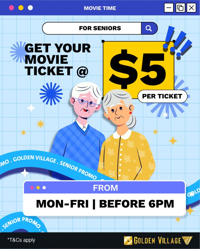 Golden Village Senior Citizens Weekdays Promotion Golden Village Senior Citizens Weekdays Promotion