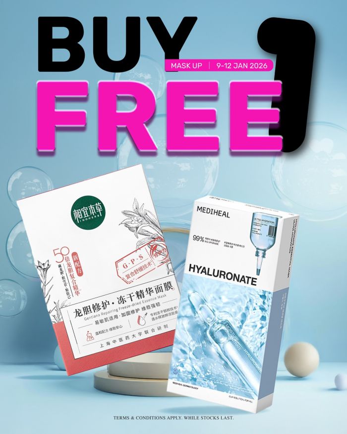 Sasa Buy 1 FREE 1 Mask Promotion (9-12 Jan 2026) Sasa Buy 1 FREE 1 Mask Promotion (9-12 Jan 2026)