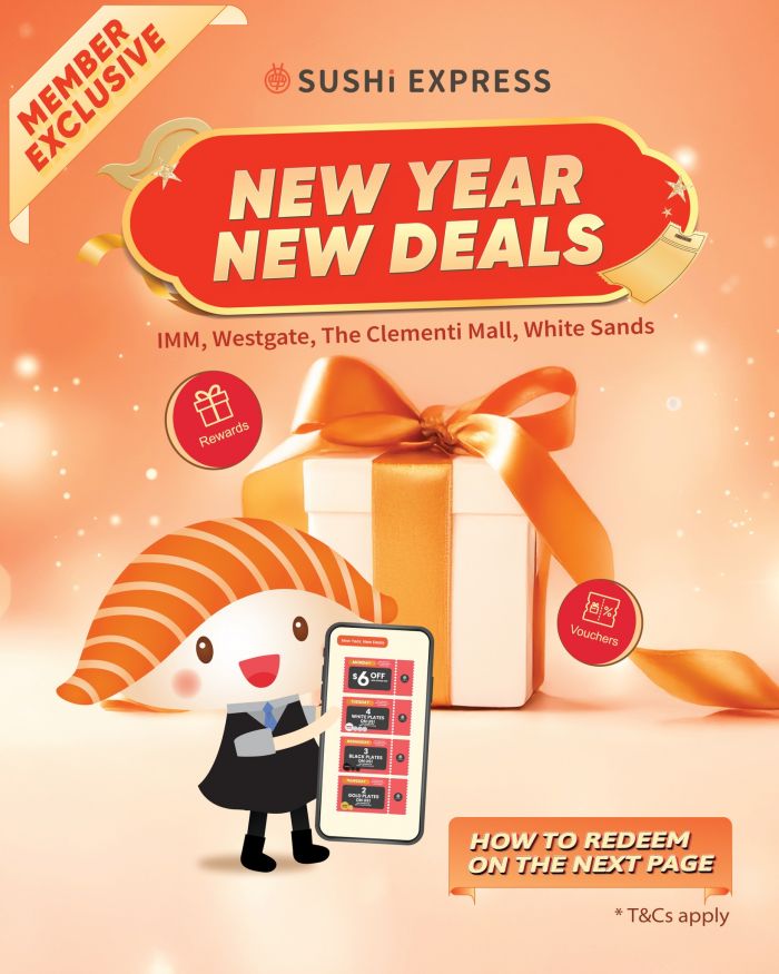 Sushi Express New Year Promotion: Free Plates & $6 OFF (12 Jan - 5 Feb 2026) Sushi Express New Year Promotion: Free Plates & $6 OFF (12 Jan - 5 Feb 2026)