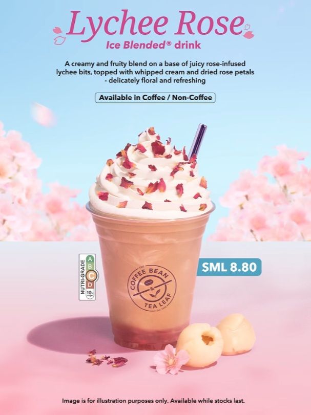 The Coffee Bean & Tea Leaf New Launch: Lychee Rose Ice Blended Drink (From 9 Jan 2026) The Coffee Bean & Tea Leaf New Launch: Lychee Rose Ice Blended Drink (From 9 Jan 2026)
