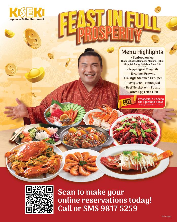 Kiseki Japanese Buffet CNY Festive Pricing: Lunch from $34.90++ (14-22 Feb 2026) Kiseki Japanese Buffet CNY Festive Pricing: Lunch from $34.90++ (14-22 Feb 2026)