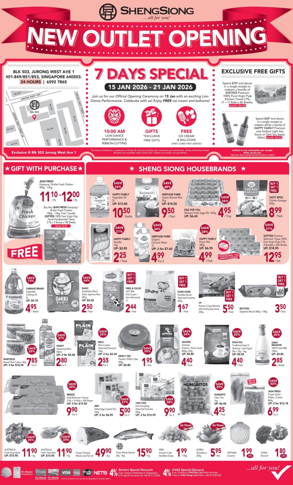 Sheng Siong Jurong West Opening: 7-Day Specials & Free Gifts (15-21 Jan 2026) Sheng Siong Jurong West Opening: 7-Day Specials & Free Gifts (15-21 Jan 2026)