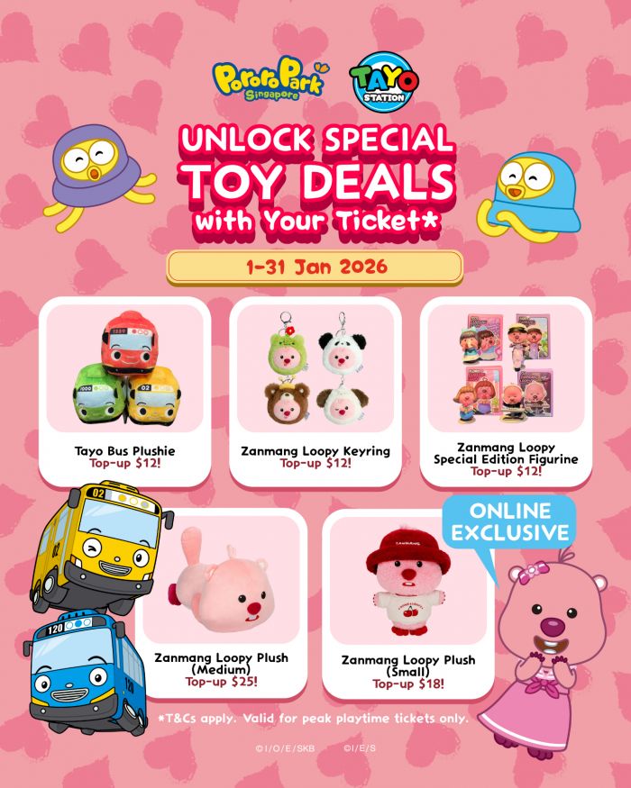 Pororo Park Special Toy Deals with Pororo Park Ticket (1-31 Jan 2026) Pororo Park Special Toy Deals with Pororo Park Ticket (1-31 Jan 2026)