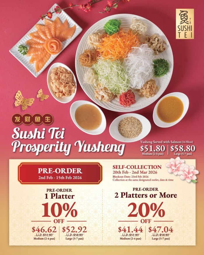 Sushi Tei CNY Prosperity Yusheng Promotion (2-15 February 2026) Sushi Tei CNY Prosperity Yusheng Promotion (2-15 February 2026)