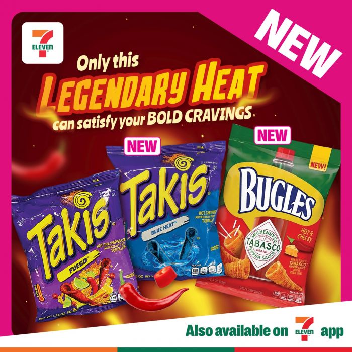 7-Eleven Takis Blue Heat and Bugles Tabasco 7-Eleven Takis Blue Heat and Bugles Tabasco