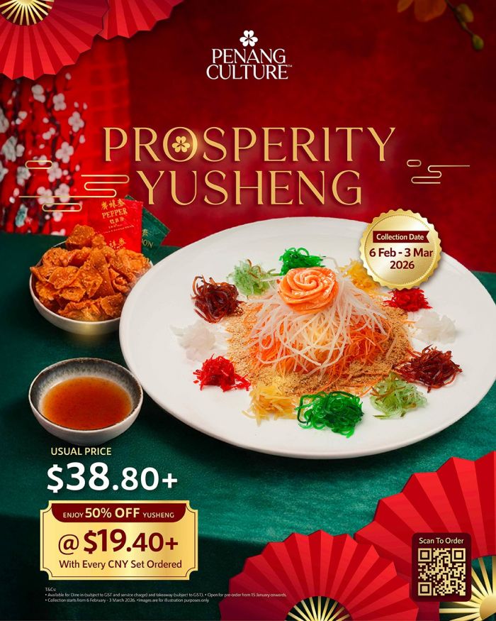 Penang Culture CNY Promotion: 50% OFF Prosperity Yu Sheng (15 Jan - 3 Mar 2026) Penang Culture CNY Promotion: 50% OFF Prosperity Yu Sheng (15 Jan - 3 Mar 2026)