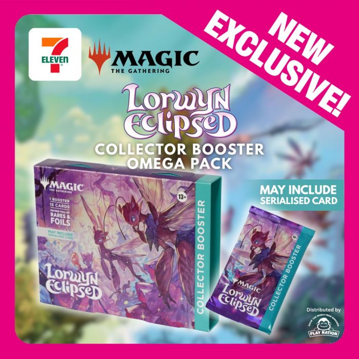 7-Eleven Exclusive: Magic The Gathering Lorwyn Eclipsed Collector Booster Omega Pack 7-Eleven Exclusive: Magic The Gathering Lorwyn Eclipsed Collector Booster Omega Pack
