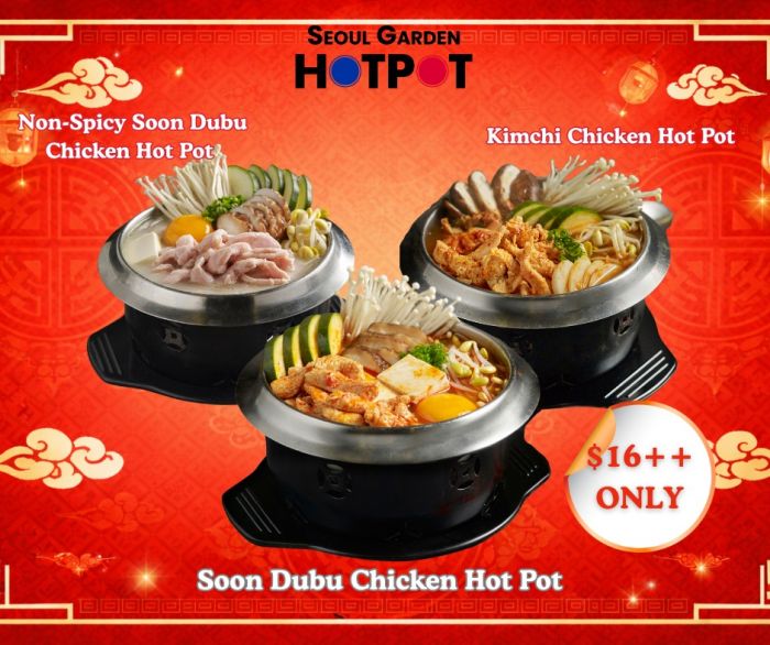 Seoul Garden HOTPOT Lunch Sets: Chicken, Beef & Seafood from $16++ (Daily 11:30am-2pm) Seoul Garden HOTPOT Lunch Sets: Chicken, Beef & Seafood from $16++ (Daily 11:30am-2pm)