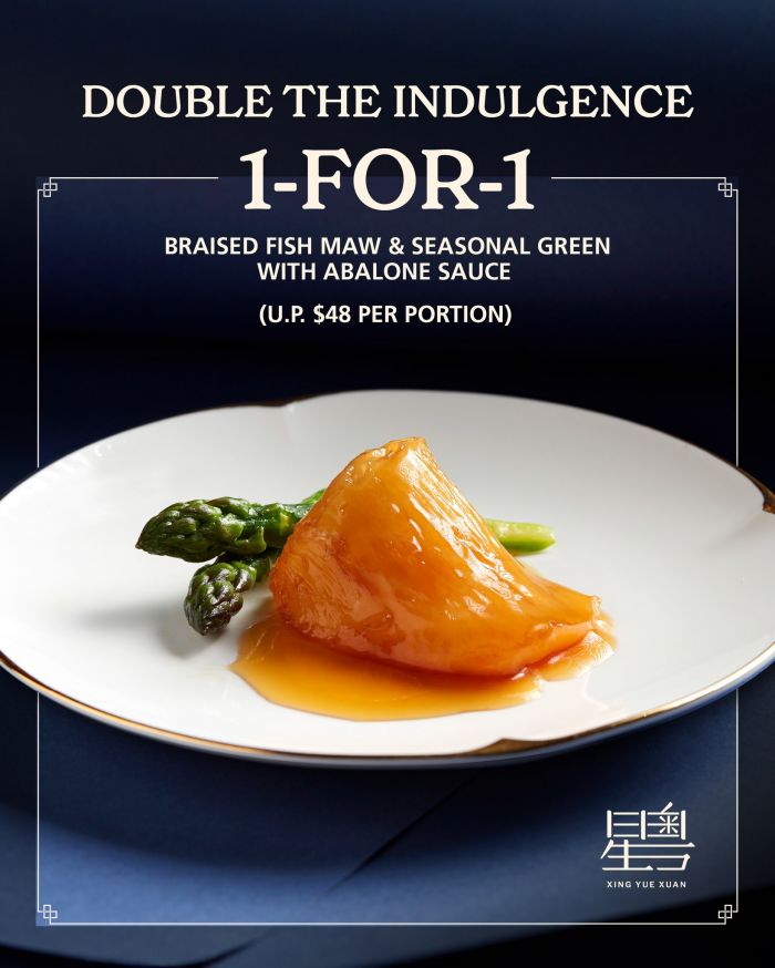 JUMBO Group Xing Yue Xuan 1-for-1 Braised Fish Maw: JUMBO Rewards Exclusive (Now - 31 Jan 2026) JUMBO Group Xing Yue Xuan 1-for-1 Braised Fish Maw: JUMBO Rewards Exclusive (Now - 31 Jan 2026)