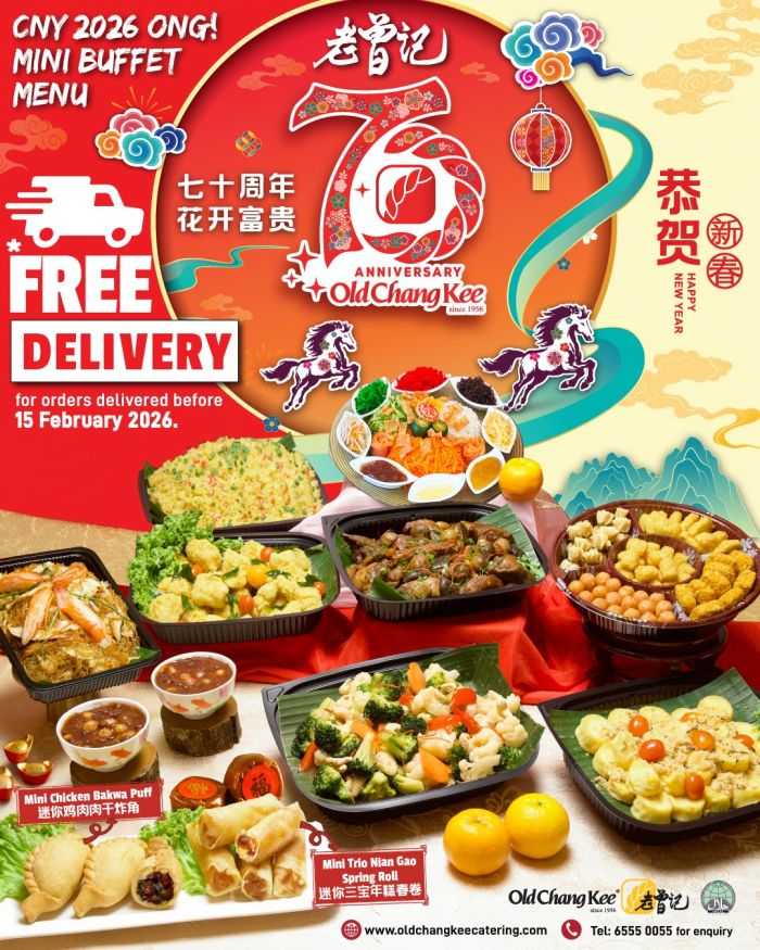 Old Chang Kee CNY Mini Buffet: Halal Catering for 8-10 Pax (Free Delivery Promo) Old Chang Kee CNY Mini Buffet: Halal Catering for 8-10 Pax (Free Delivery Promo)