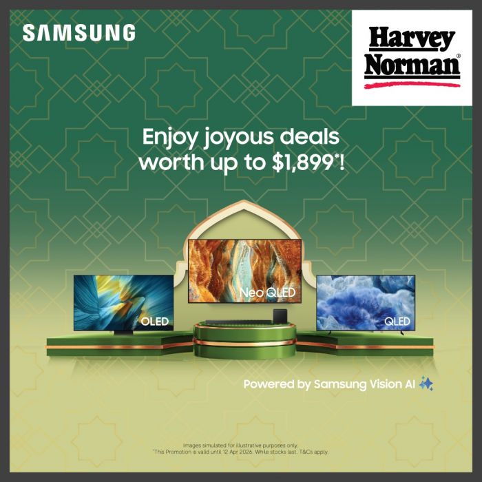 Harvey Norman Samsung TV Promotion: Deals Worth Up To $1,899 (Until 12 April 2026) Harvey Norman Samsung TV Promotion: Deals Worth Up To $1,899 (Until 12 April 2026)