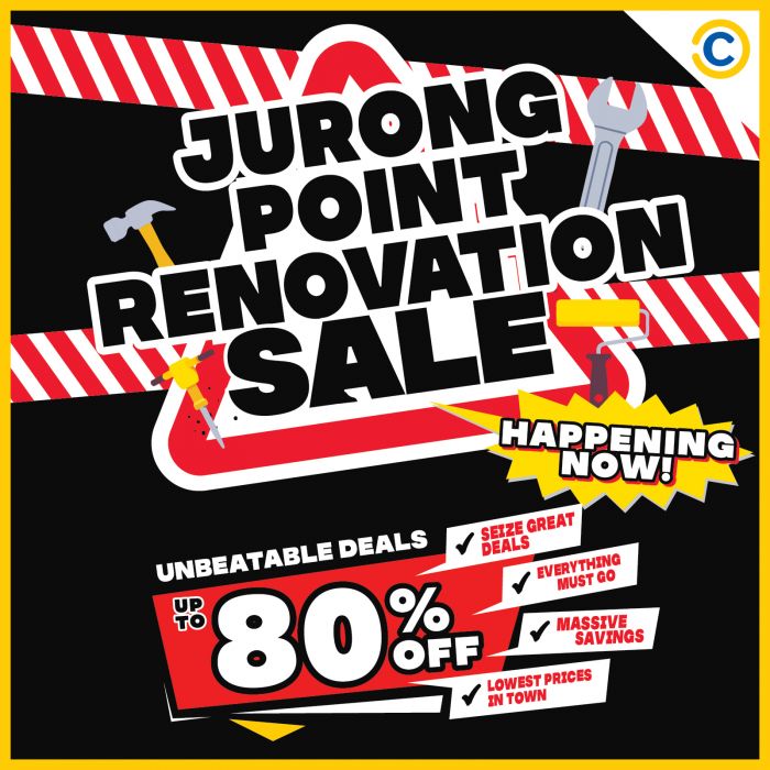 COURTS Jurong Point Sale: Massive Renovation Clearance COURTS Jurong Point Sale: Massive Renovation Clearance