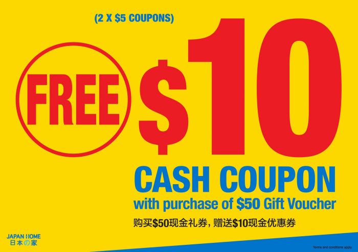 Japan Home Promotion: Free $10 Cash Coupon With Gift Voucher (March 2026) Japan Home Promotion: Free $10 Cash Coupon With Gift Voucher (March 2026)