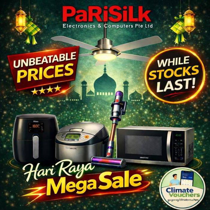 Parisilk Hari Raya Mega Sale: Unbeatable Prices on Home Appliances (March 2026) Parisilk Hari Raya Mega Sale: Unbeatable Prices on Home Appliances (March 2026)